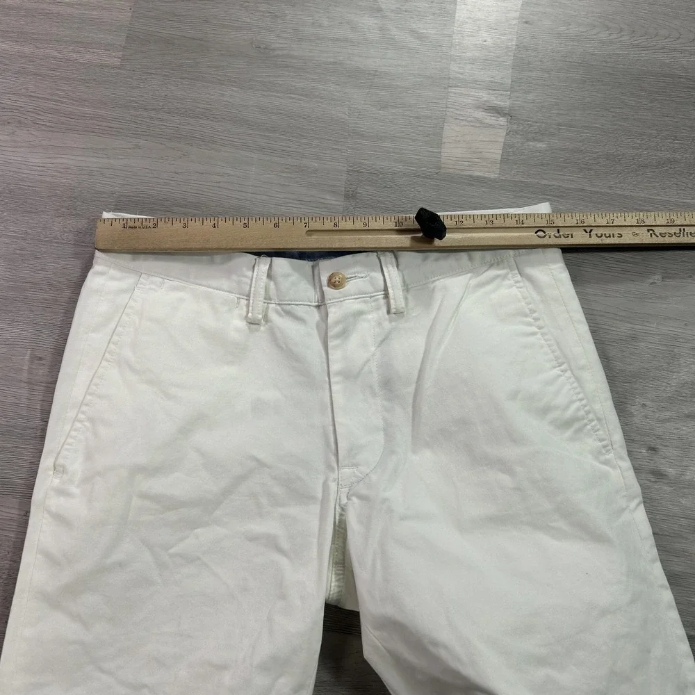 Polo Ralph Lauren Pants Mens 30x30 White Stretch Slim Fit Chino Casual Everyday
